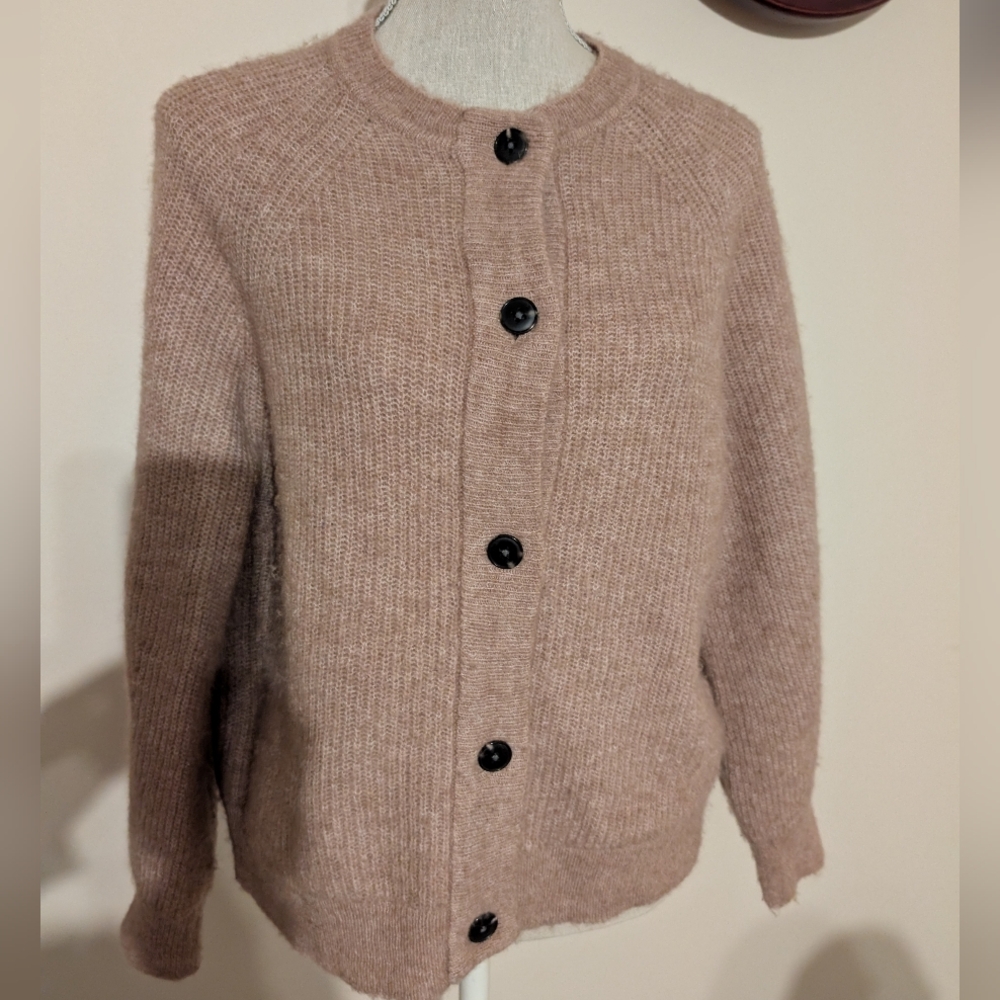 Selected Femme beige wool blend cardigan M